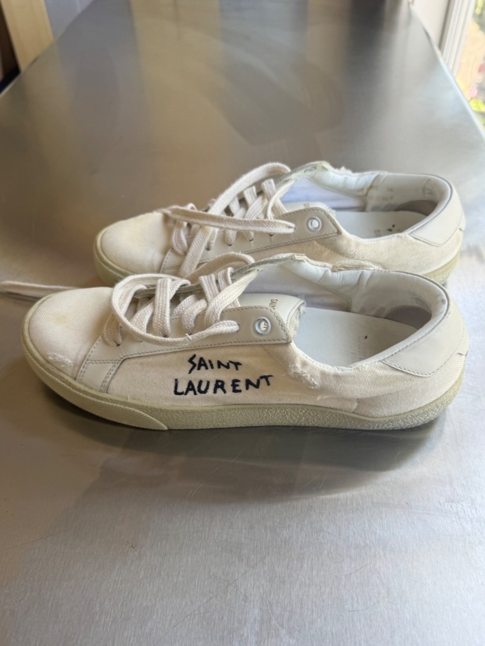 Saint Laurent Embroidered Sneakers - Size 39 - Picture 4 of 6